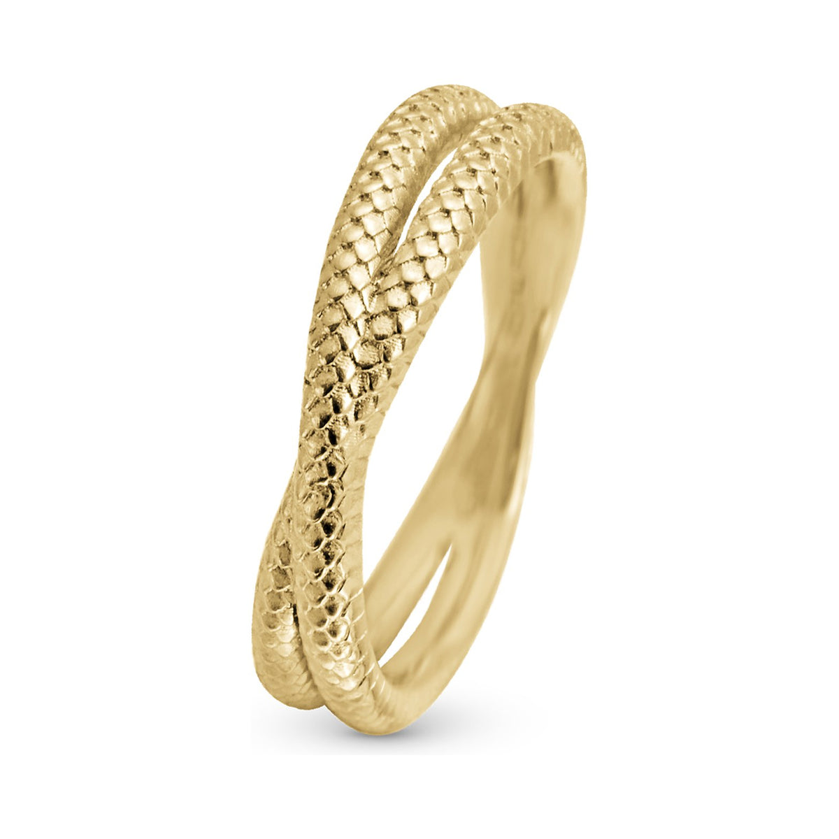 Christina Twin Snake ring i forgyldt sølv