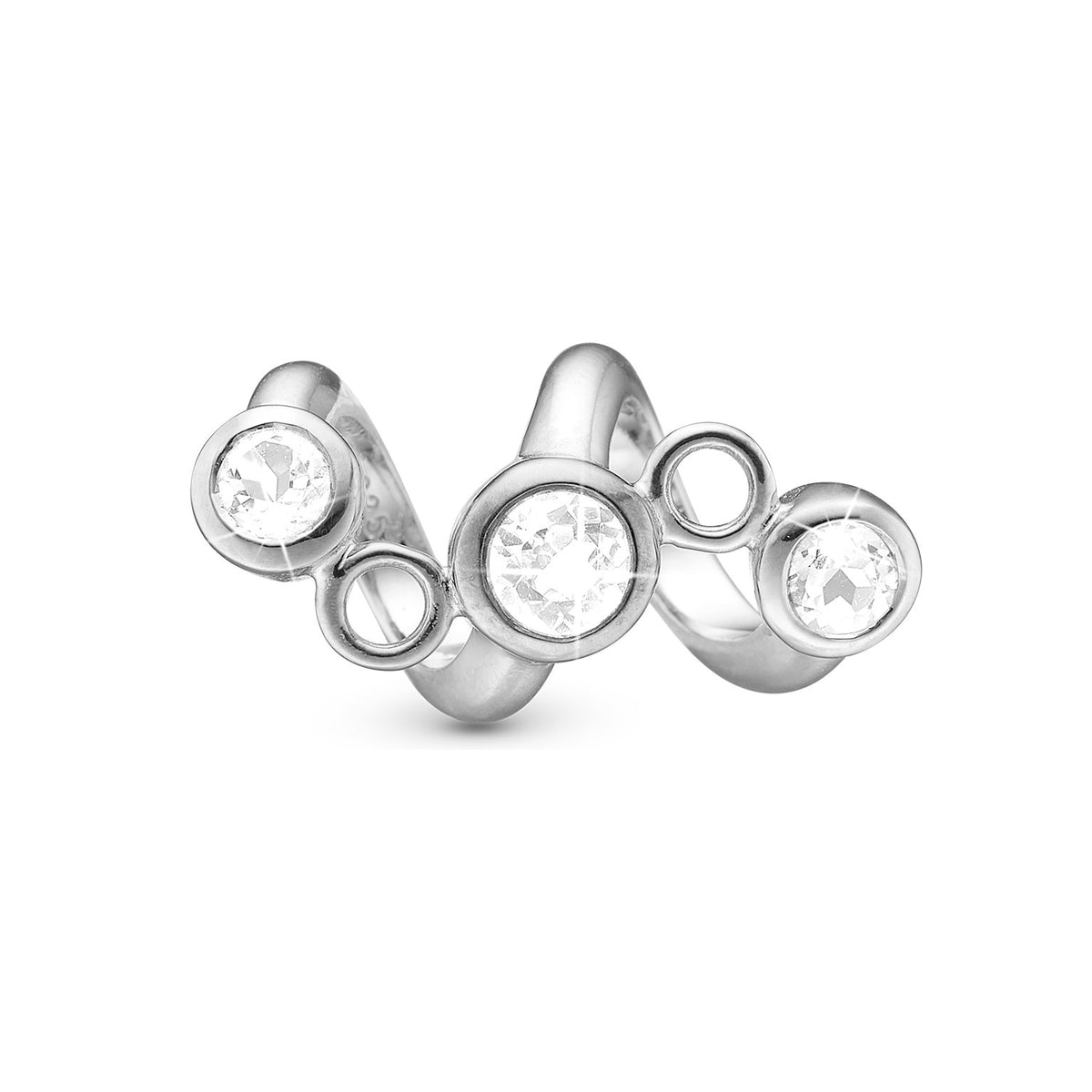 Christina Twist charm i sølv med zirkonia til læderarmbånd