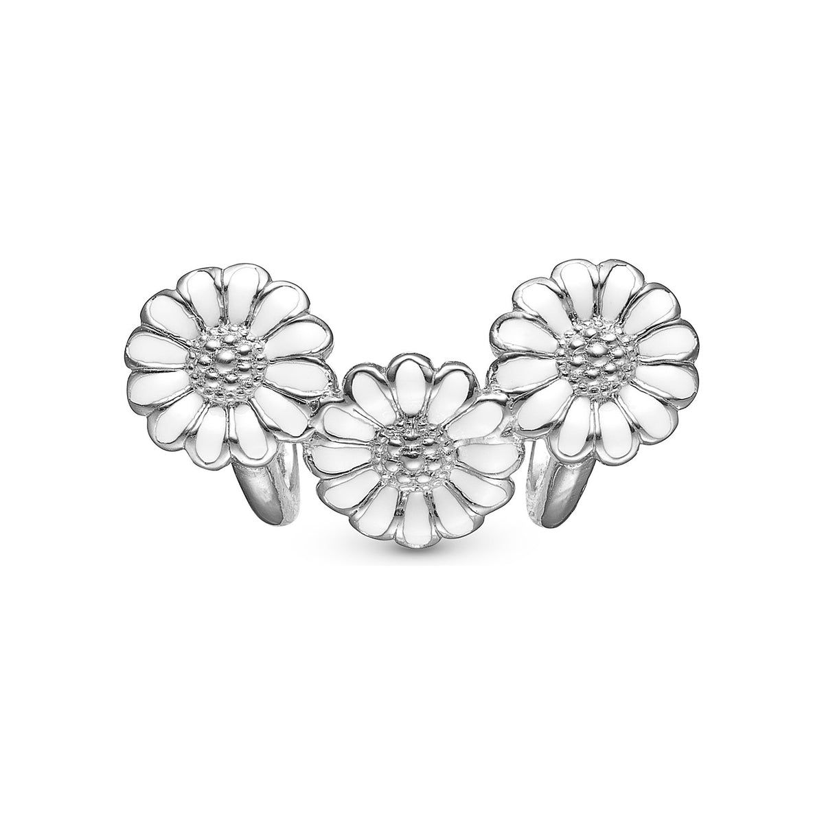 Christina White Marguerit Trinity charm i sølv til læderarmbånd