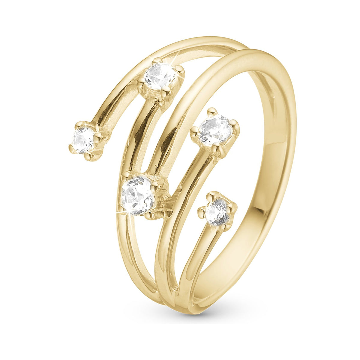 Christina Your Choice ring i forgyldt sølv med topas