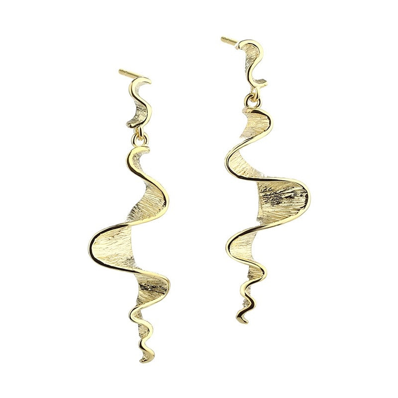 Aqua Dulce - Rhumba Long Earring i forgyldt sterlingsølv