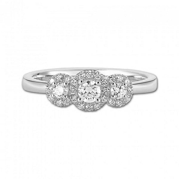 Cordelia Diamant ring i 14 kt hvidguld | A2136 041