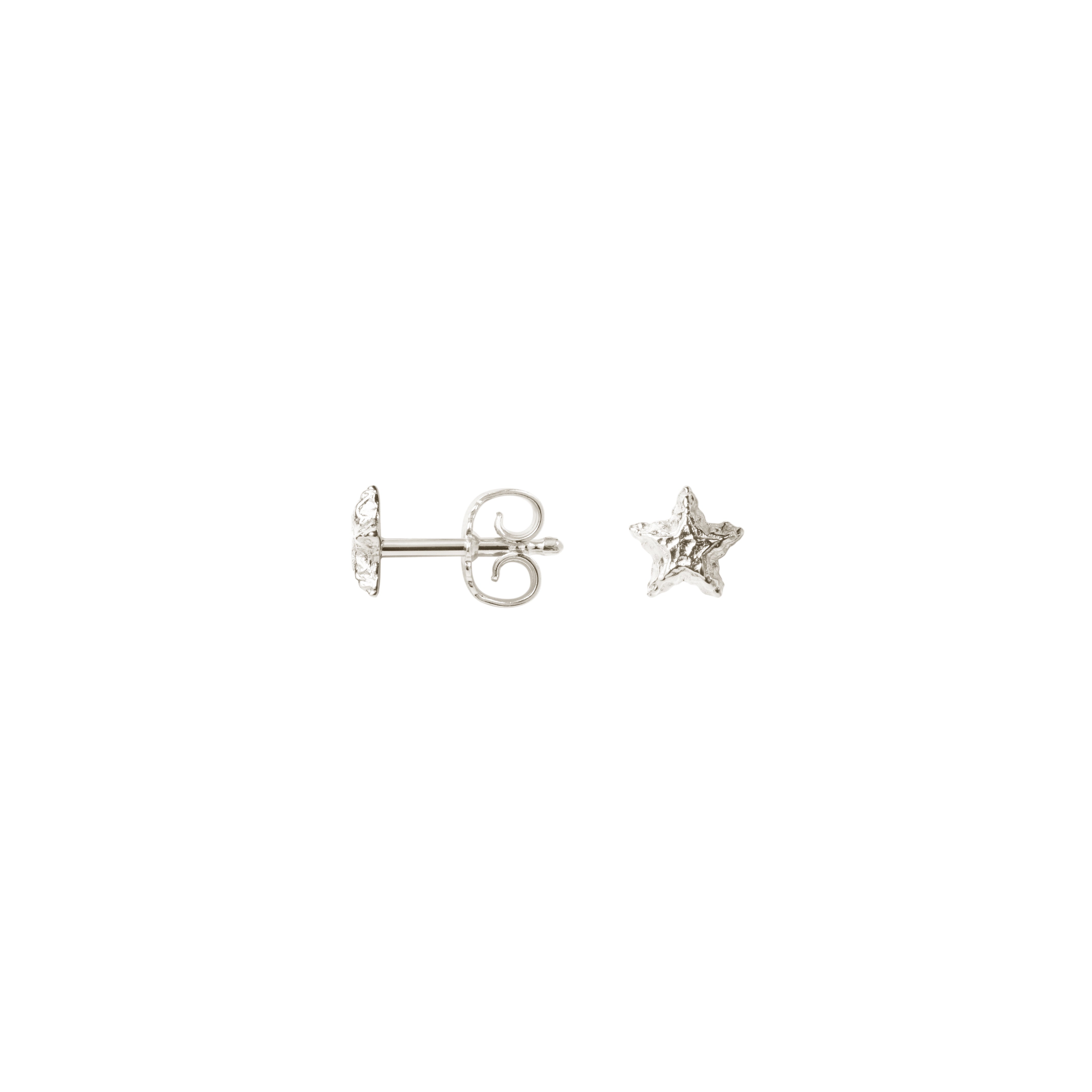 Camille Brinch Sparkly Star Stud Earrings i sølv