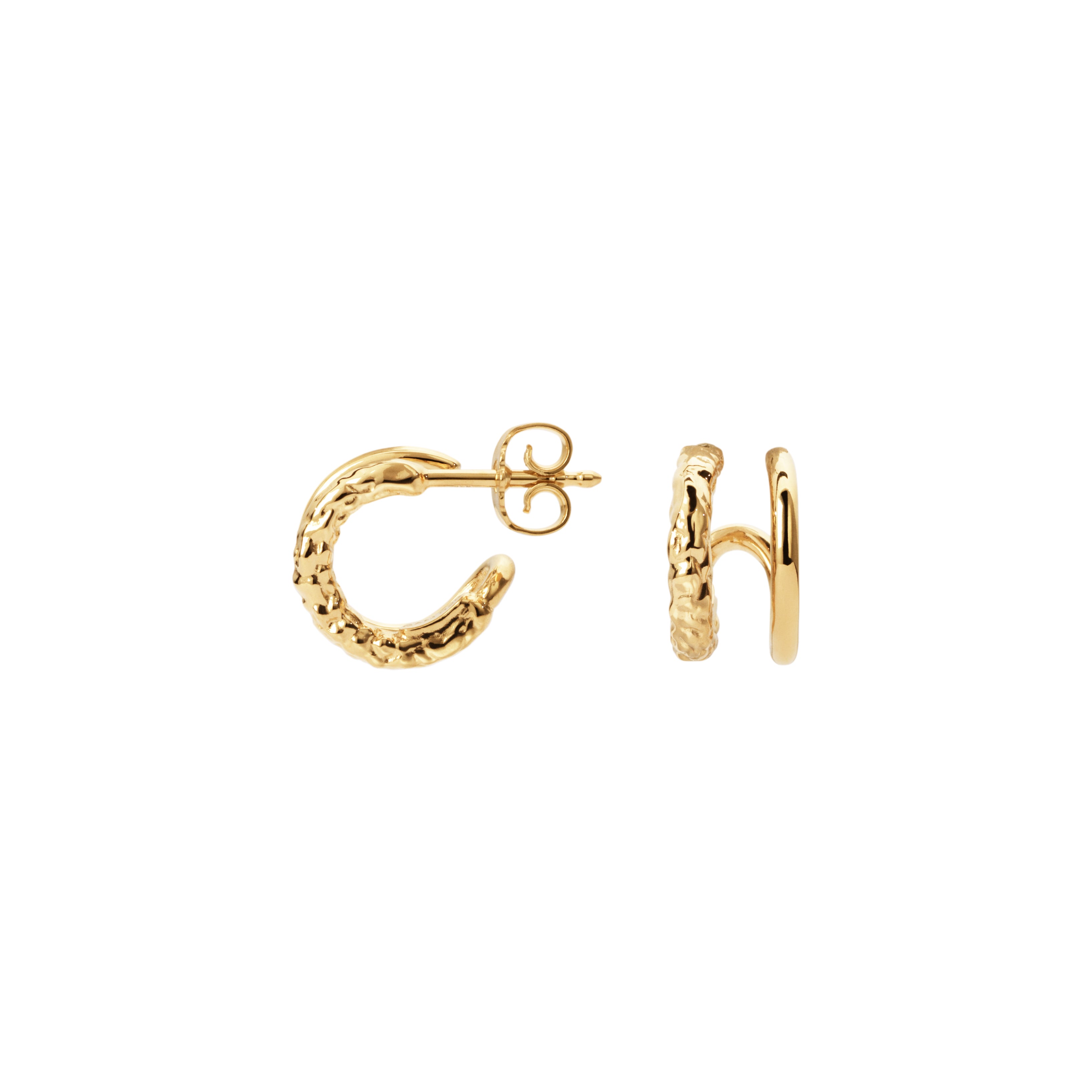 Camille Brinch Small Twin Essentia Hoops forgyldt