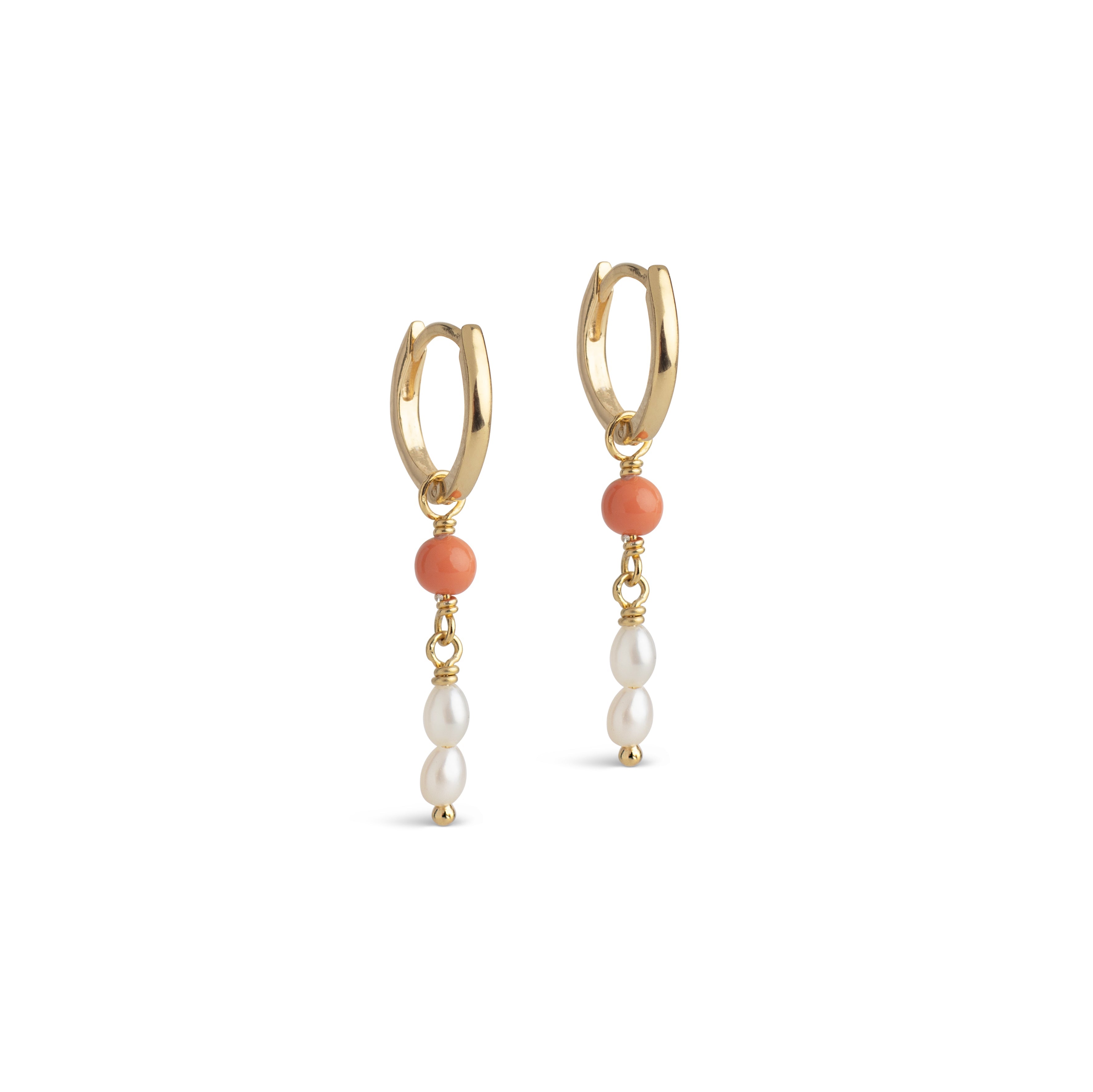 Enamel Copenhagen Hoops Liva Earrings Light Coral