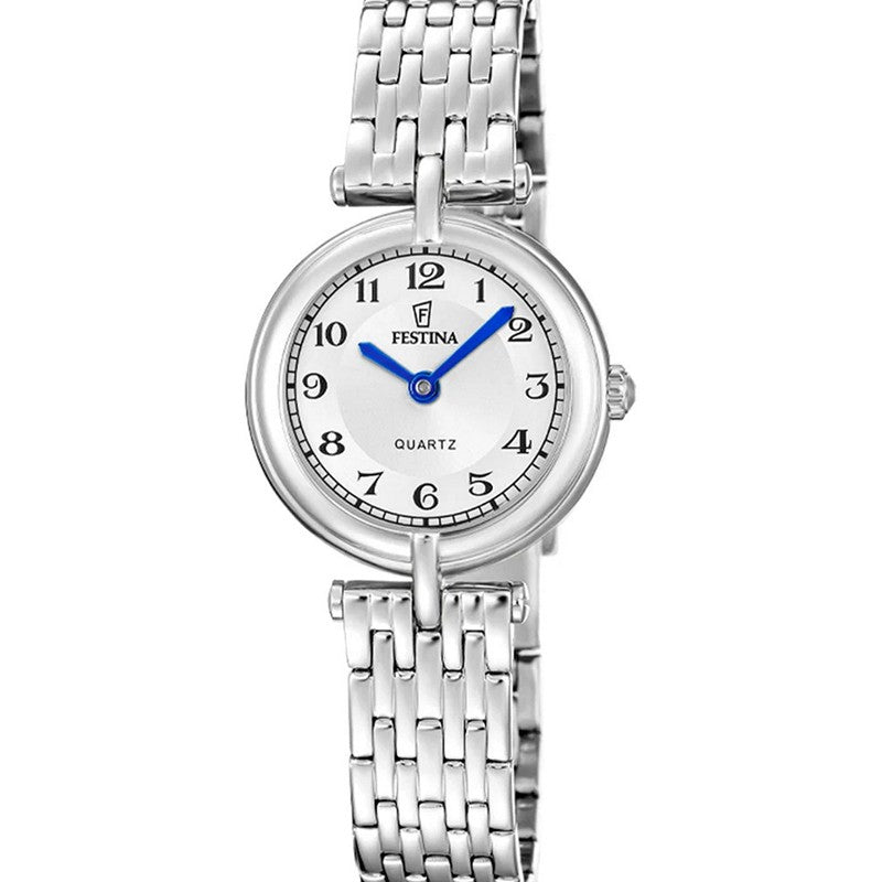 Festina Mademoiselle dameur i stål med sølvfarvet skive og lænke 26 mm