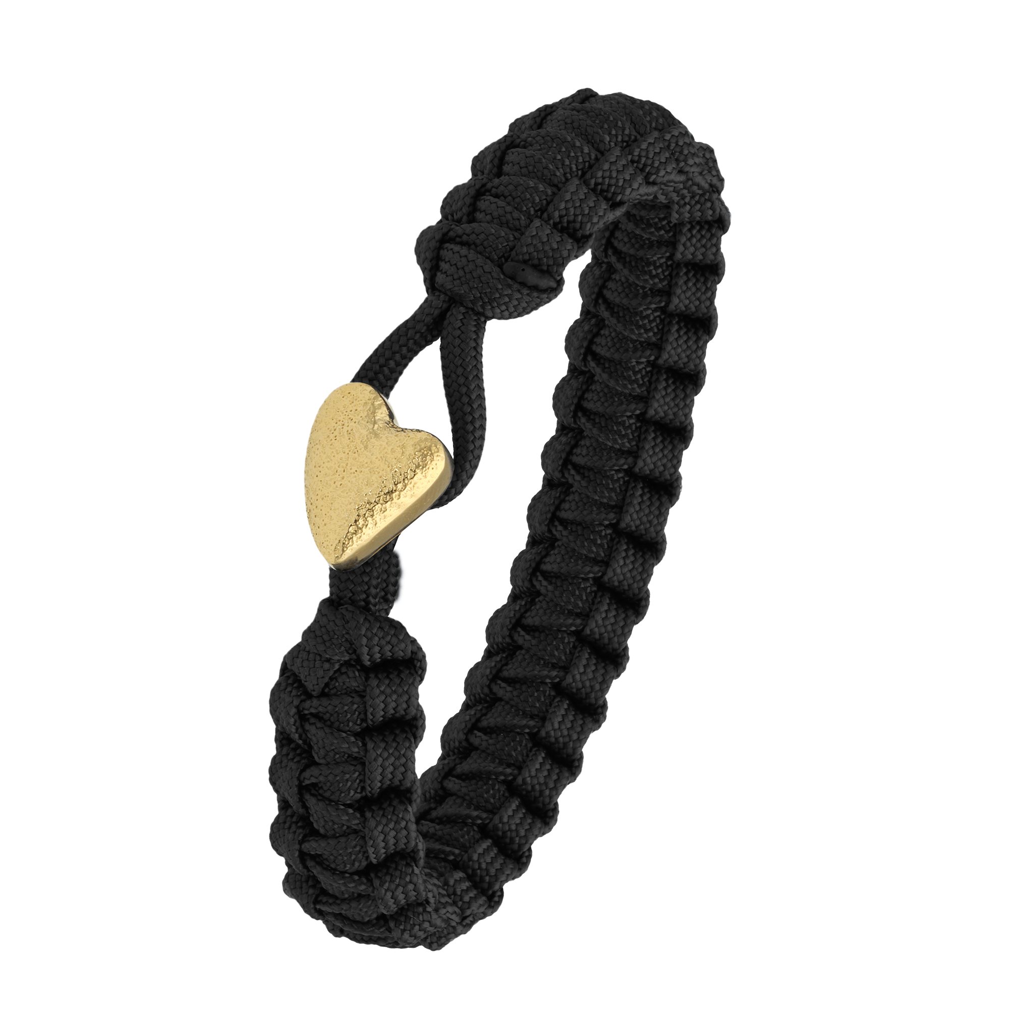 From Soldier To Soldier sort armbånd Heart Soldier lås guldfarvet