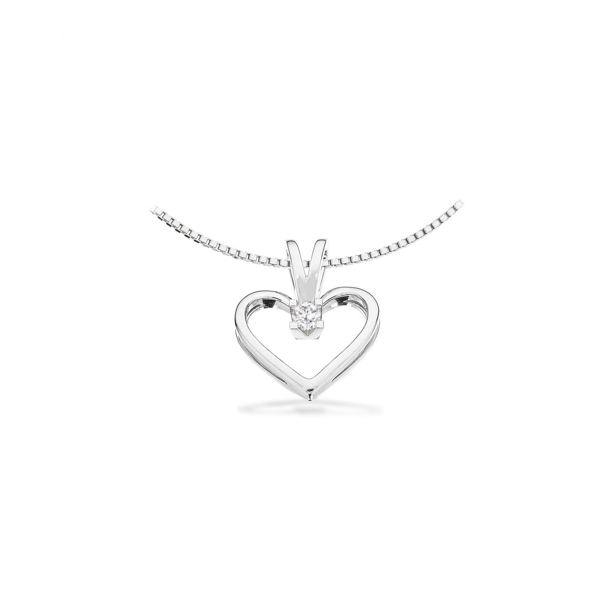 Scrouples Kleopatra Hjerte Vedhæng i 14 kt. hvidguld 0,05ct.-0,50ct. diamant