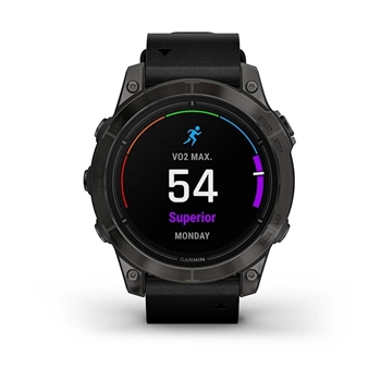 GARMIN - Epix Pro (Gen 2) i titanium m. sort læderrem