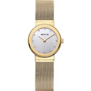 Bering Classic dameur i guld m. guld mesh 10126-334