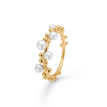 Bubbles n' Pearls ring i 14 kt guld Mads Z 1543166