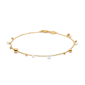 Bubbles n' Pearls armbånd i 14 kt guld Mads Z 1553166