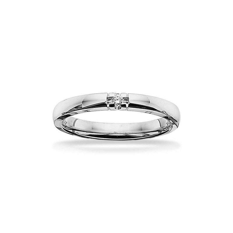 Grace Alliancering i 14 kt. med 1x0,03 ct. - 7156,1