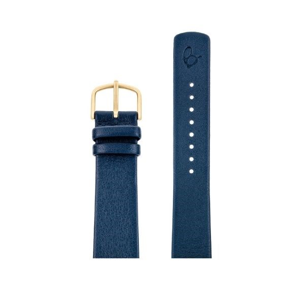 en Blå Læder Rem til dit Arne Jacobsen ur