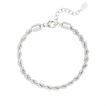 ByBirch cordel armbånd i stainless steel