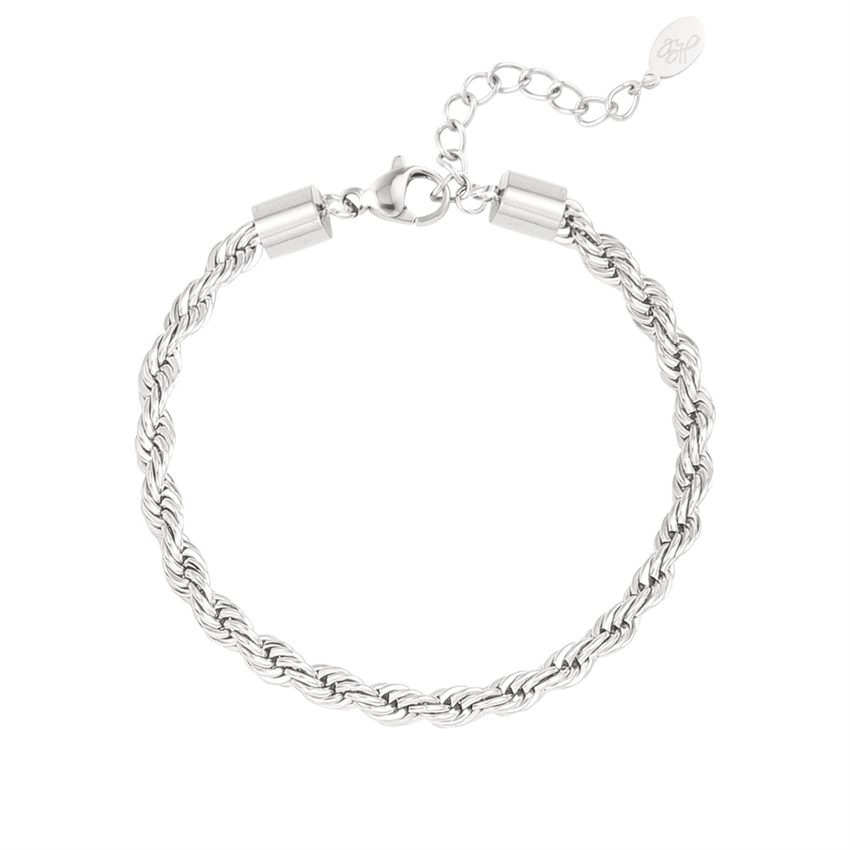 ByBirch cordel armbånd i stainless steel