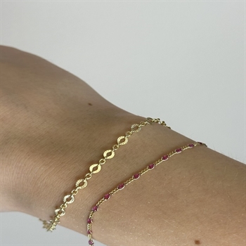 Jeberg Wild Rose armbånd i forgyldt sølv 44265-16