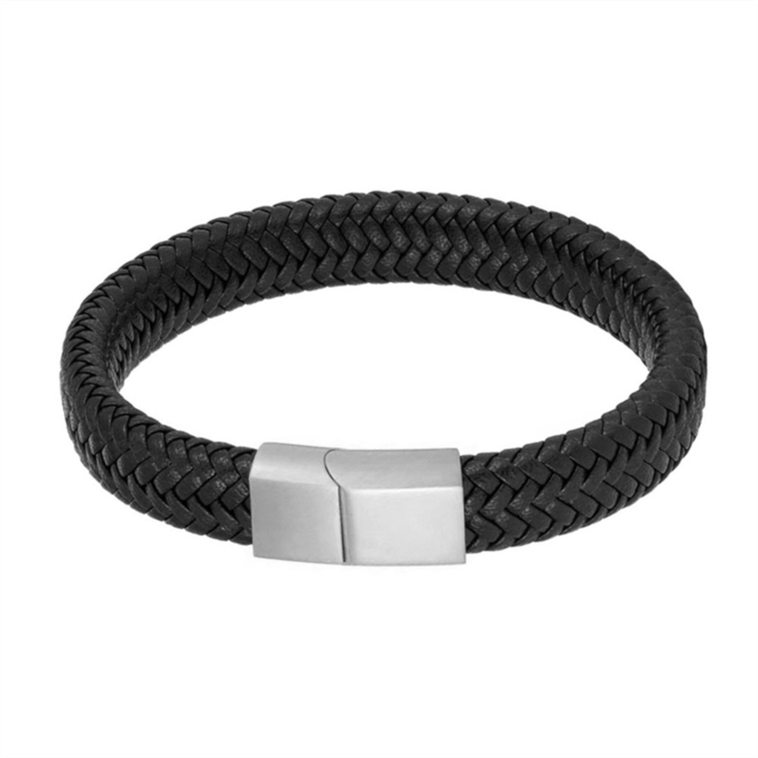 Rico\'s Læderarmbånd til mænd i flettet læder RC516