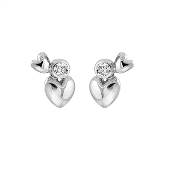 Heart Alliance øreringe i sølv med zirkonia 63106570