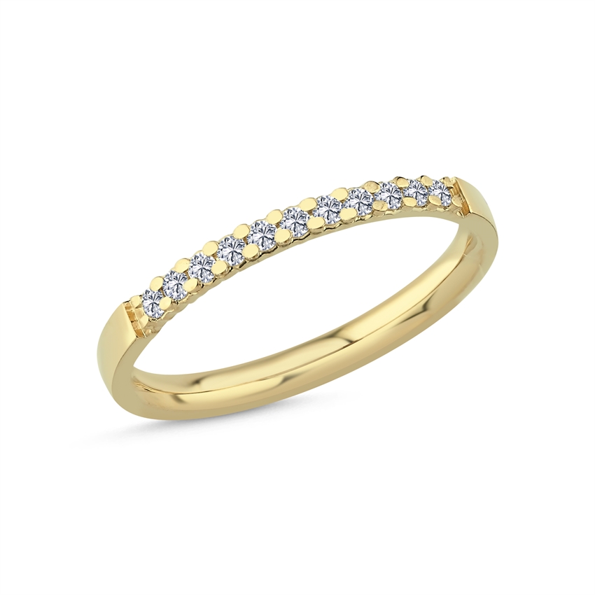 Diamantring i 14 kt. guld m 0,16ct brillant A2471