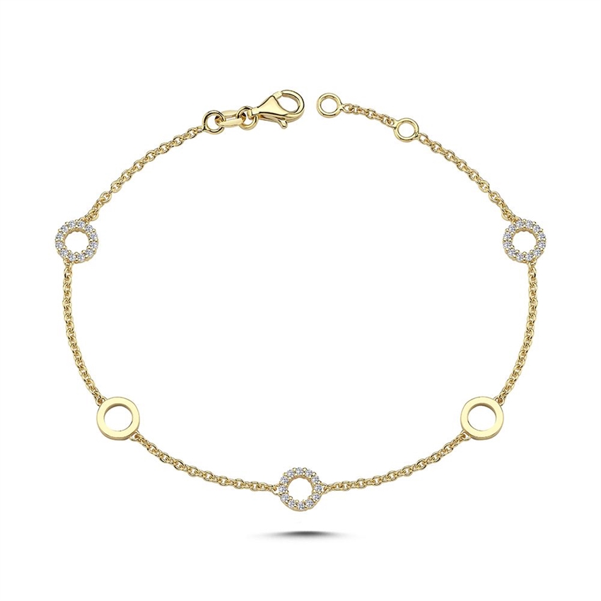 Ayla diamant armbånd i 14 kt guld B2401-027-rg